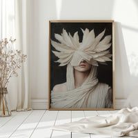 Silent Priestess in Ivory Plumes