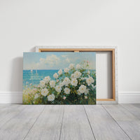 Coastal Roses Dance With Sailboats