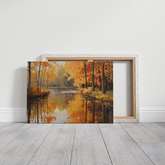 Autumn River Holds Golden Stories