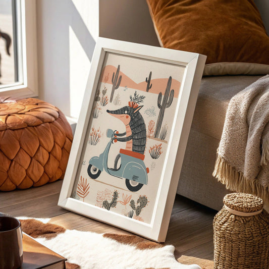 Desert Wolf Rides Vintage Dreams