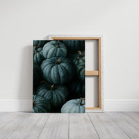 Teal Talk: Gourds Of A Feather, gallery wrapped canvas print shown front on