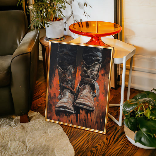 Burnt Leather Cowboy Boots