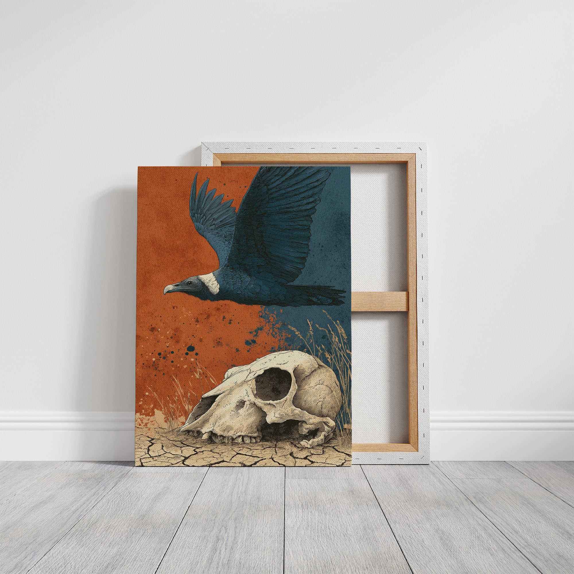 Vulture Over Cracked Earth