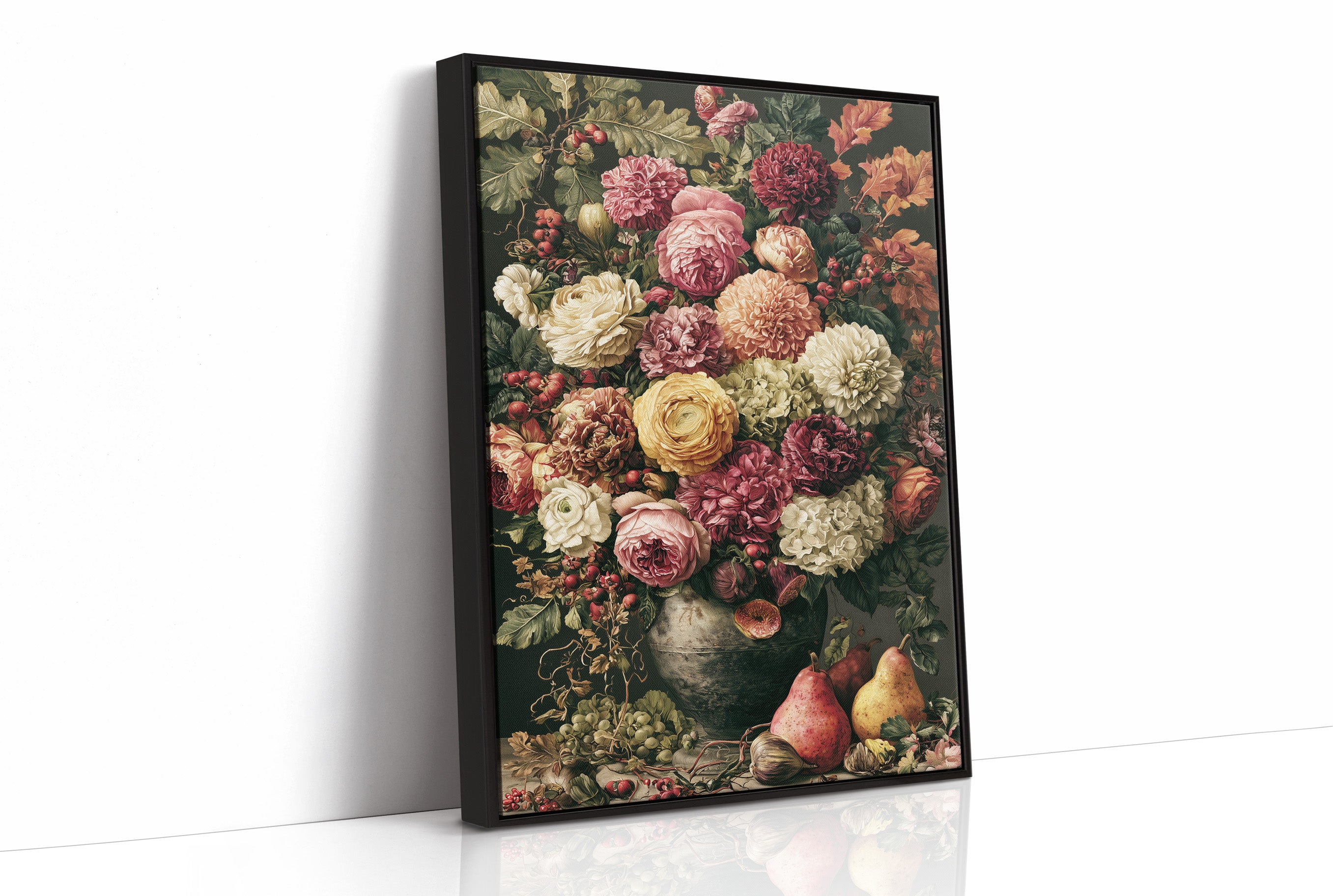 Dramatic Bloom: A Dark Ground Flemish Still Life