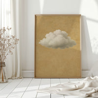 Solitary Cloud Over Ochre Sky