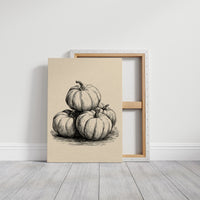 Top Gourd Takes The High Ground, gallery wrapped canvas print shown front on