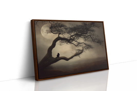 Ancient Oak Meets Moonlit Solitude