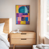 Moonrise Over Color Block City