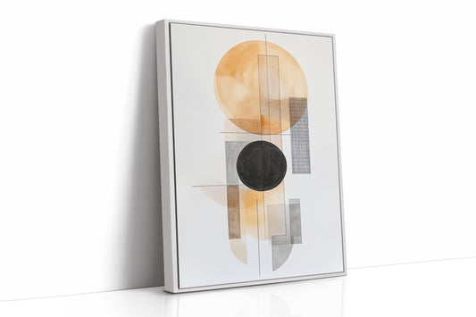 Modern Geometric Abstract Art Print – Minimalist Watercolor Design