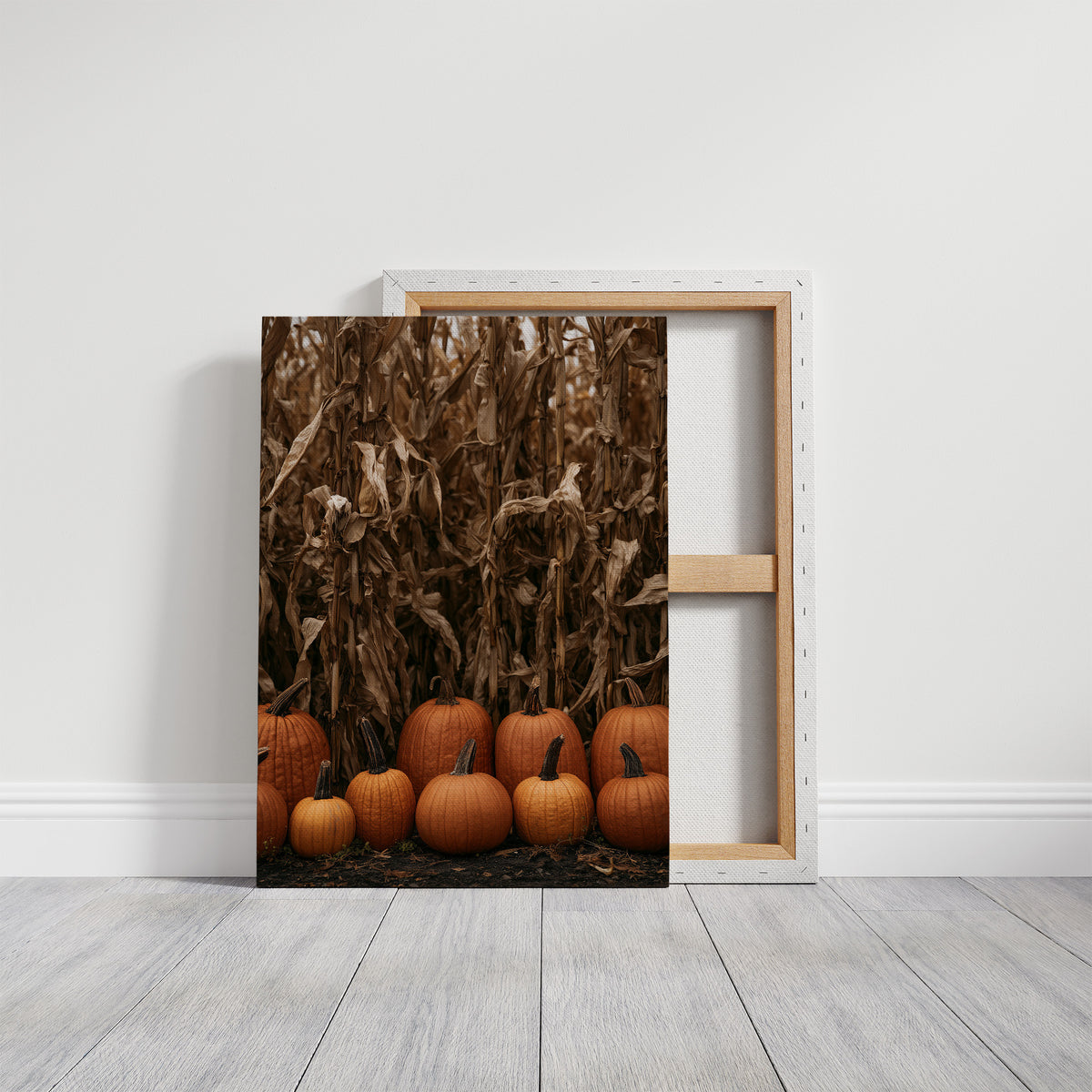 Lineup At The Corn Maze, gallery wrapped canvas print shown front on