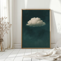 Lonely Cloud in Deep Teal Sky