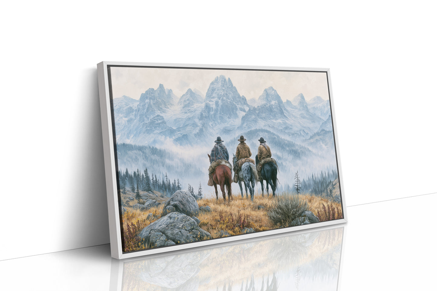 Riders at the Foot of the Tetons