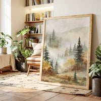 Mist Over Golden Pines