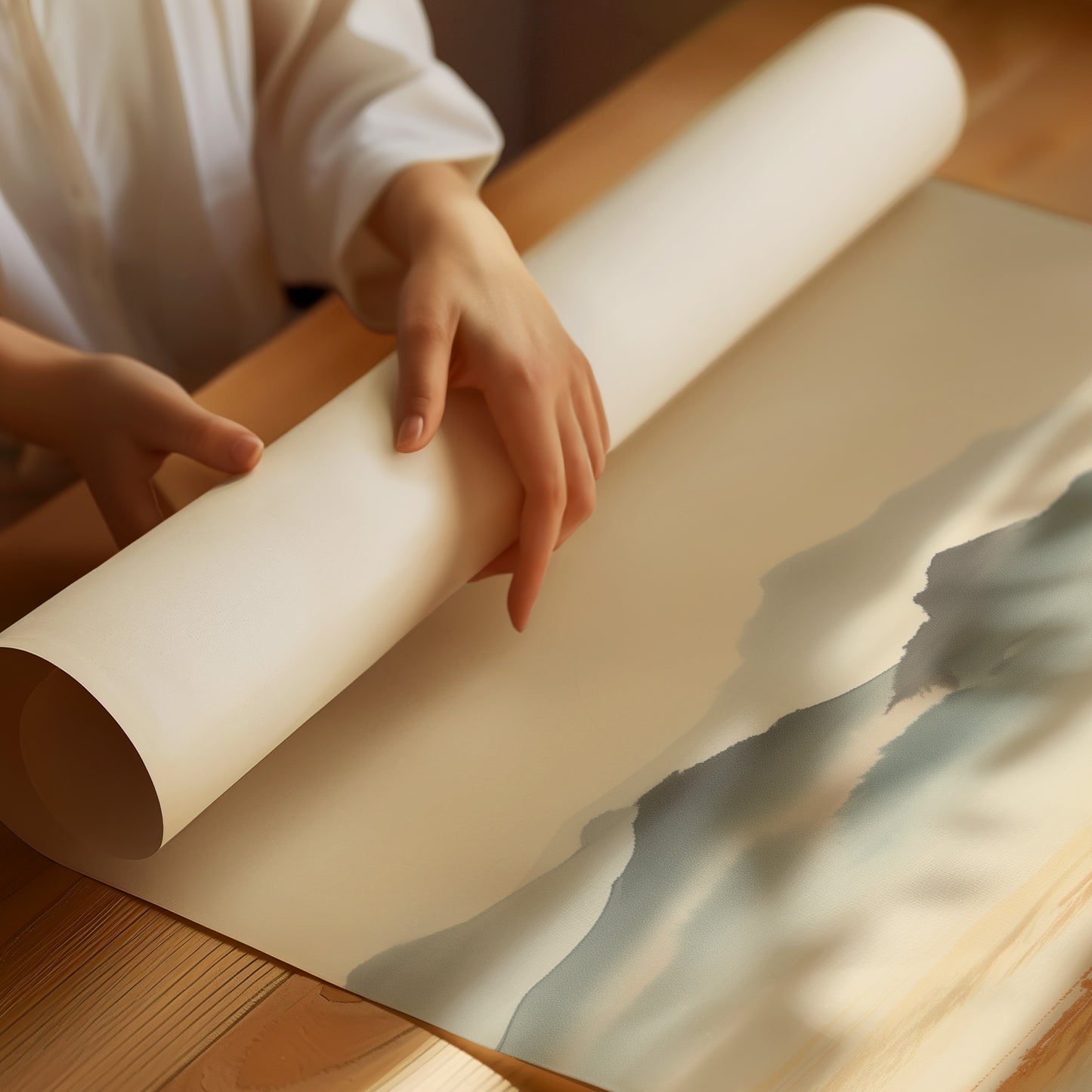 Distant Peaks Paint Desert Dawn