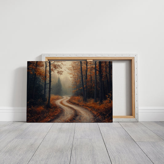 Autumn Roads Wind Through Golden Mist