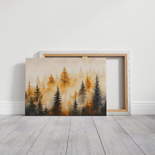Evergreens Dance In Golden Light