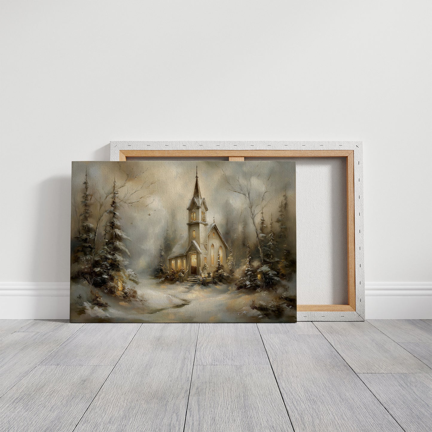 Sanctuary Glows Through Winter Mist