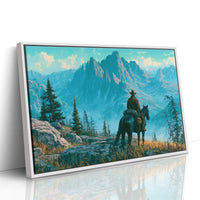 Solitary Ranger in Turquoise Peaks