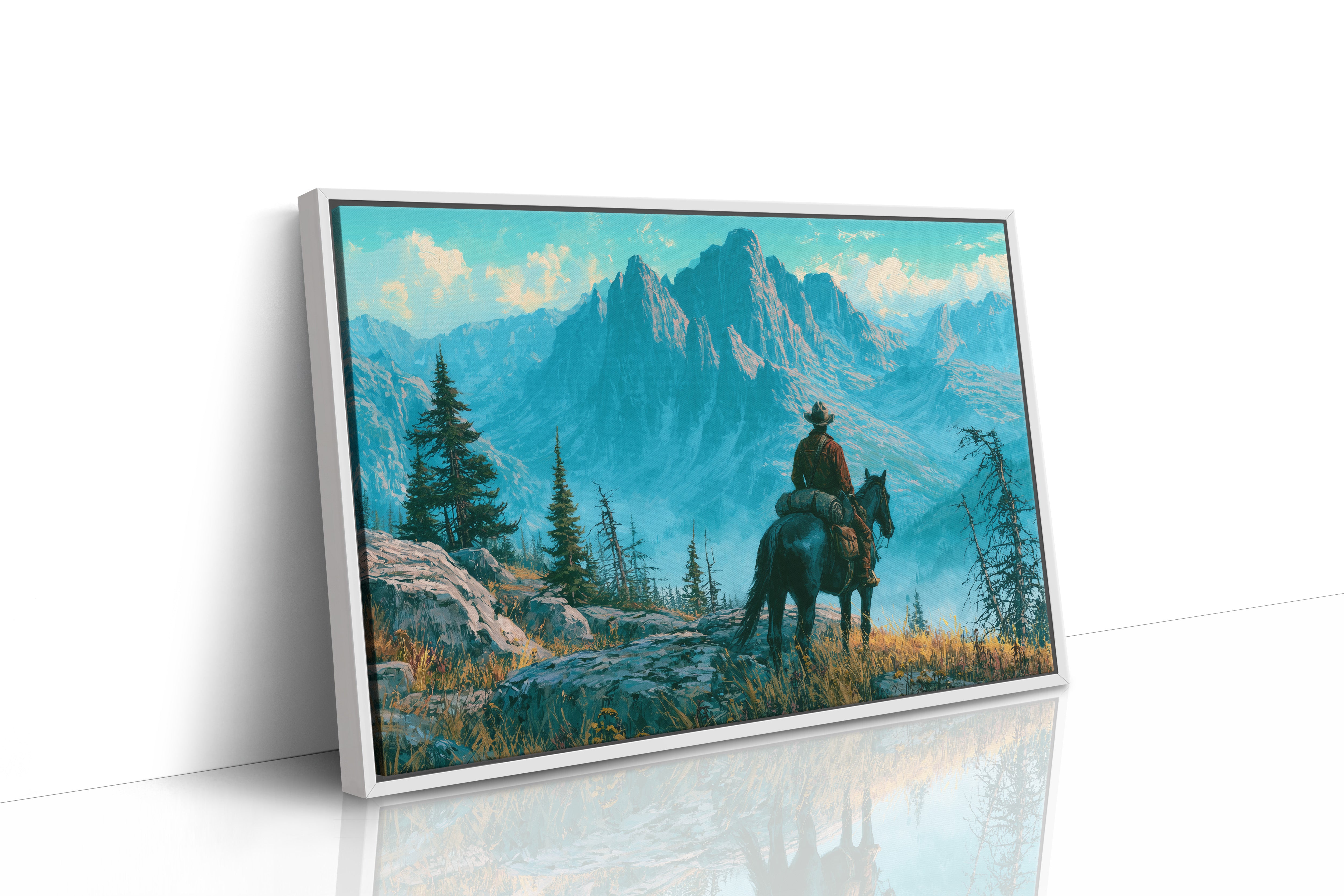 Solitary Ranger in Turquoise Peaks