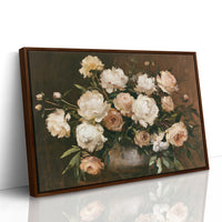 Roses and Peonies, Antique Vase