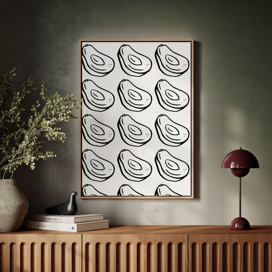 Avacado Dance In Black Lines