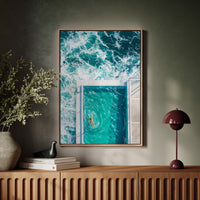 Ocean Pool Meets Morning Swimmer