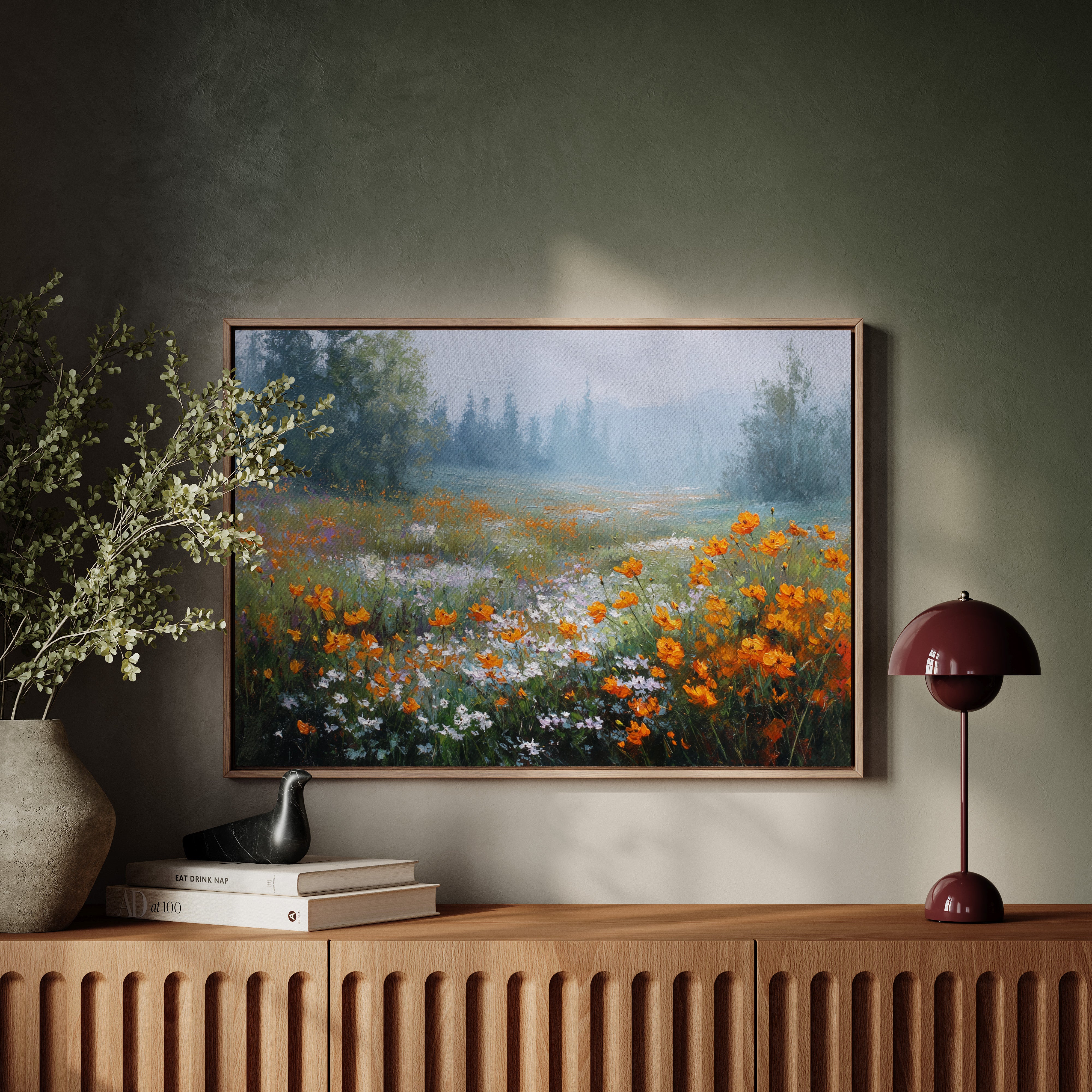 Poppies Dance In Mountain Mist