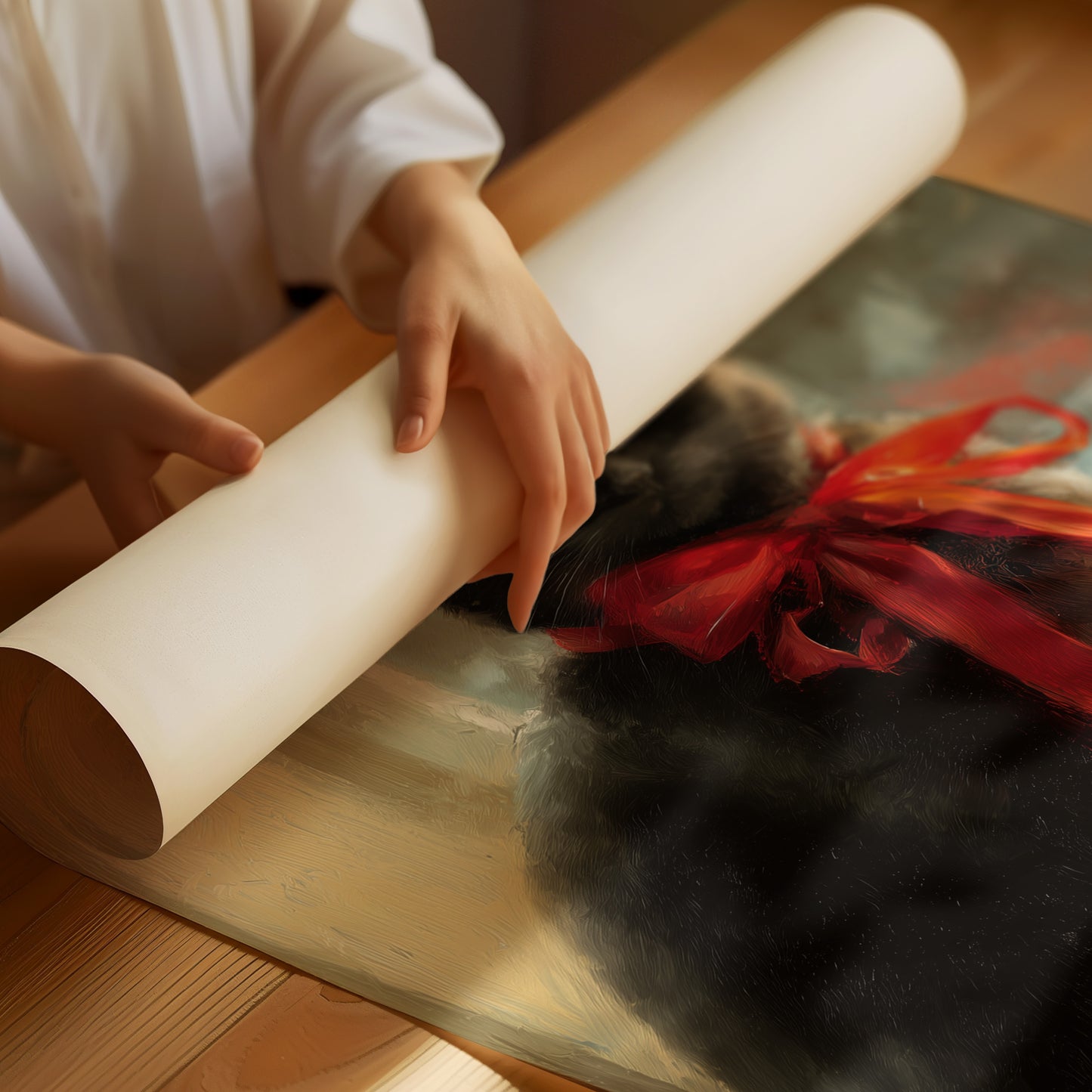 Midnight Wears A Scarlet Bow