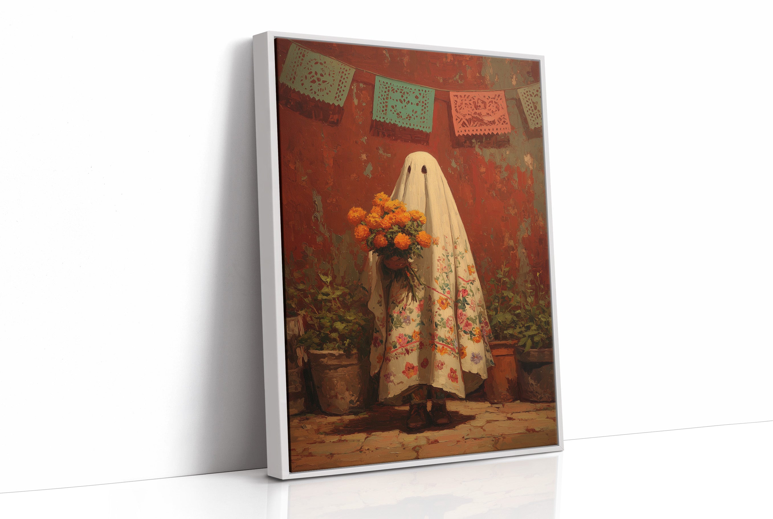 Marigold Offerings Under Papel Picado