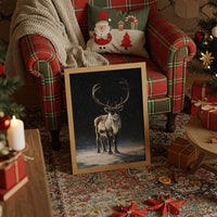 Reindeer Dreams Under Starlit Snow