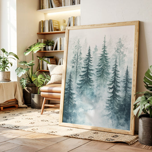Veil of Mist Among Pines