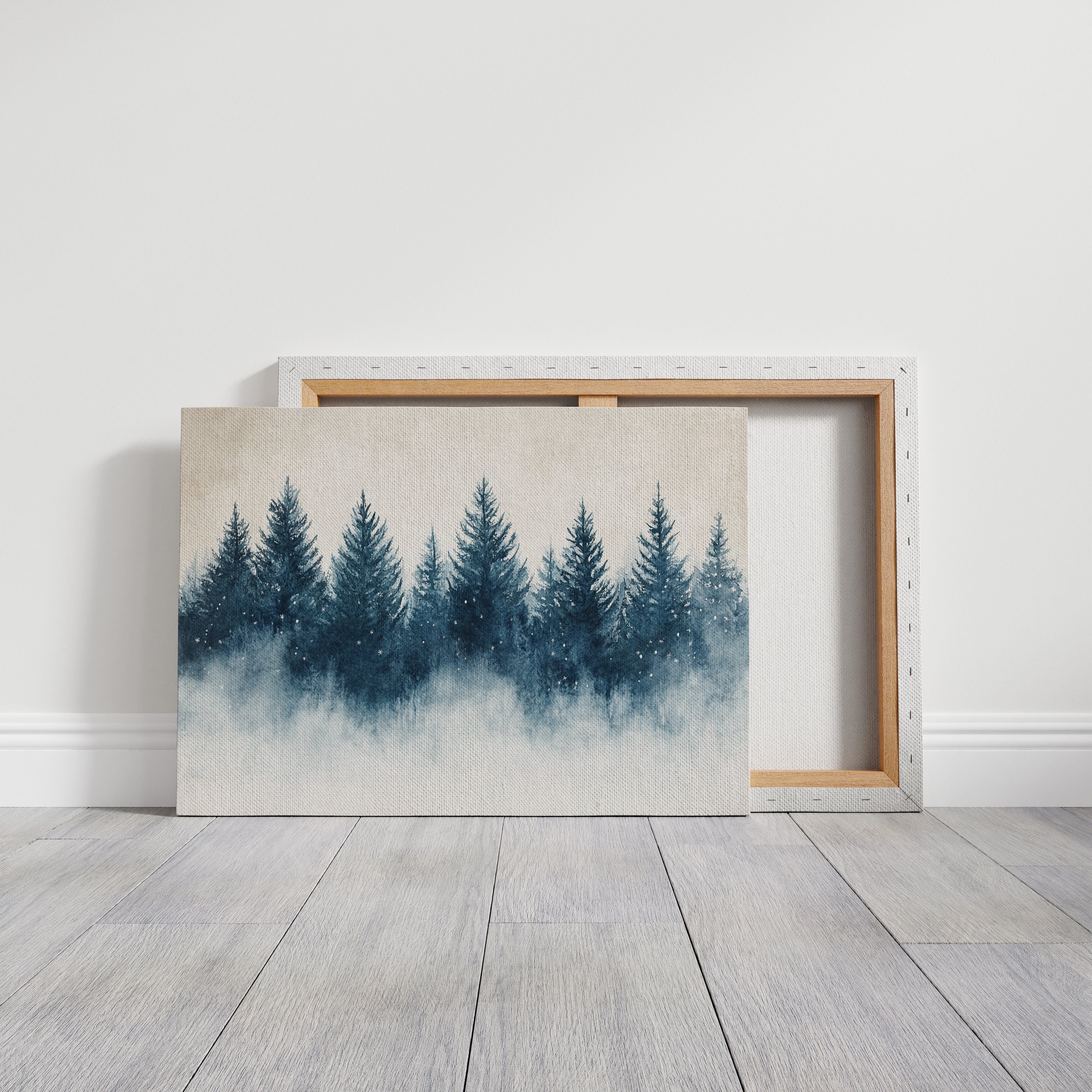 Snow Stars Dance Through Pine Night