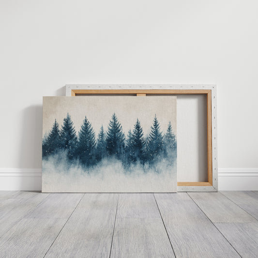 Snow Stars Dance Through Pine Night
