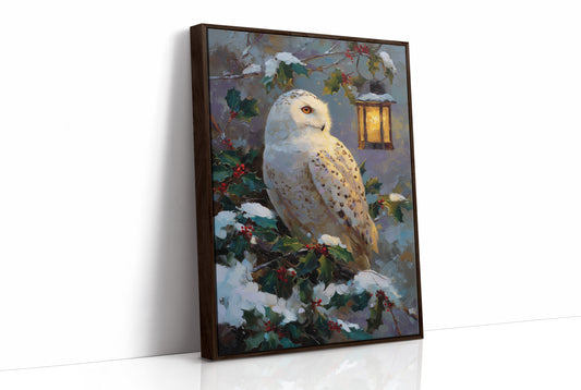 Snowy Owl By Lantern Glow