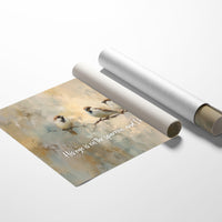 Sparrows Rest On Autumn Branch