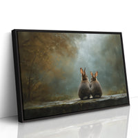 Quiet Companions In Misty Forest