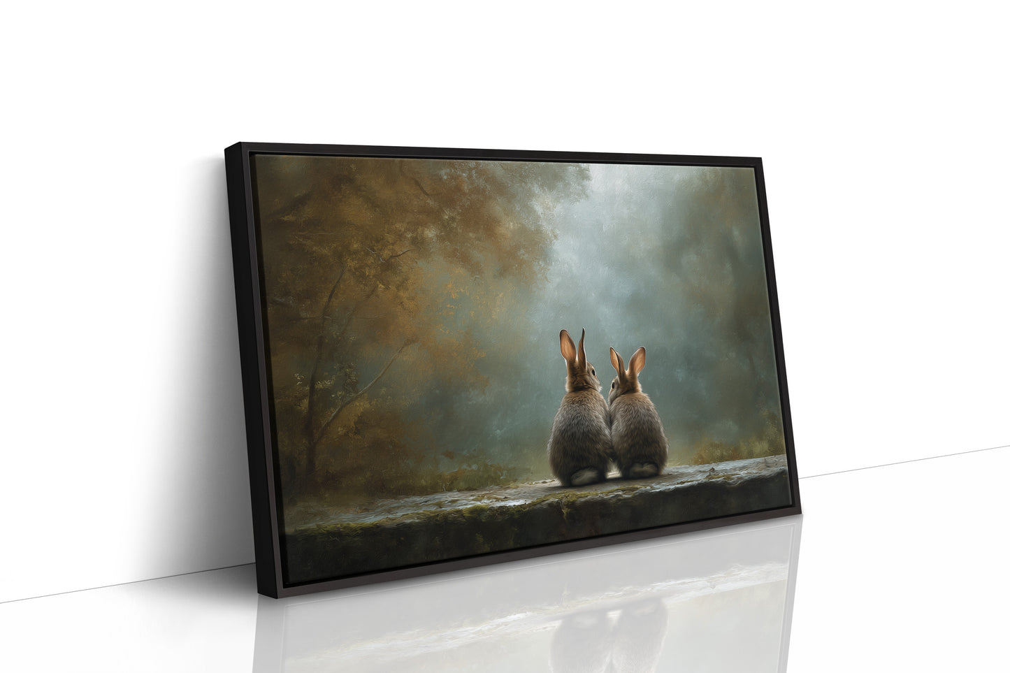 Quiet Companions In Misty Forest