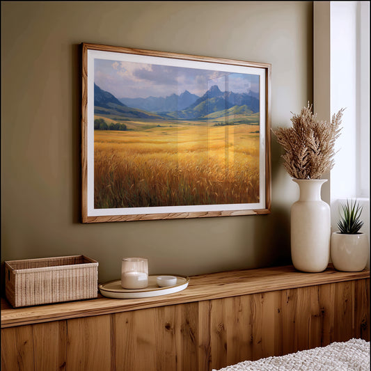 Wheat Fields Bow To Mountain Kings