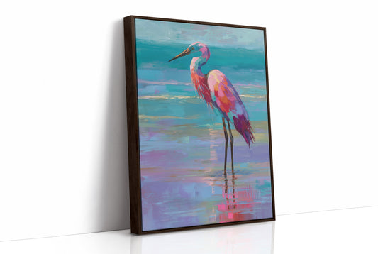 Flamingo Whispers Against Teal Tides