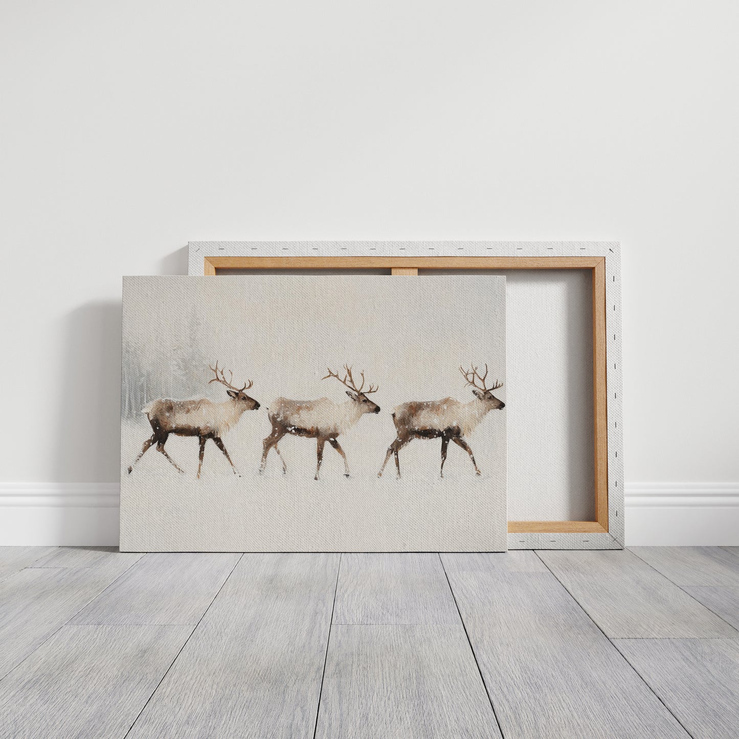 Winter Caribou Cross Misty Plains