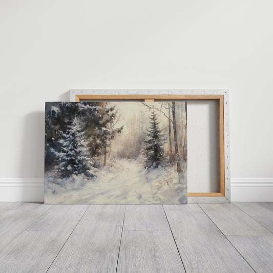 December Light Dances Through Pines