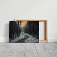 Winter Path Beckons Golden Dawn