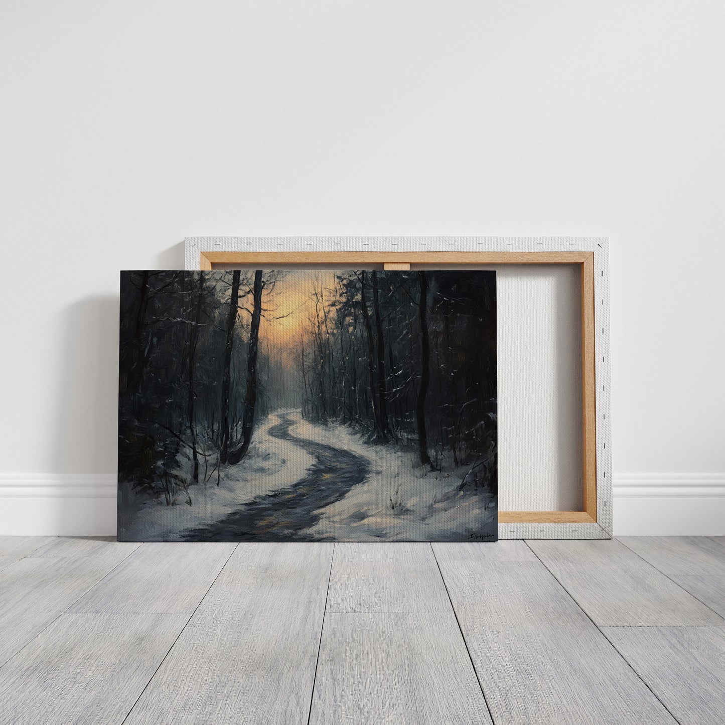 Winter Path Beckons Golden Dawn