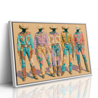 Pastel Parade of Cowboy Suits
