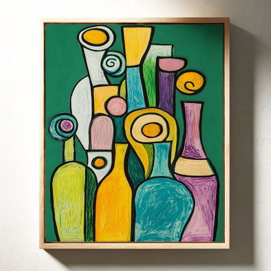 Bottles Dance In Emerald Light