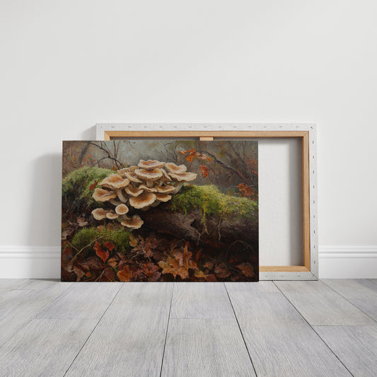 Autumn Mushrooms Dance Among Leaves