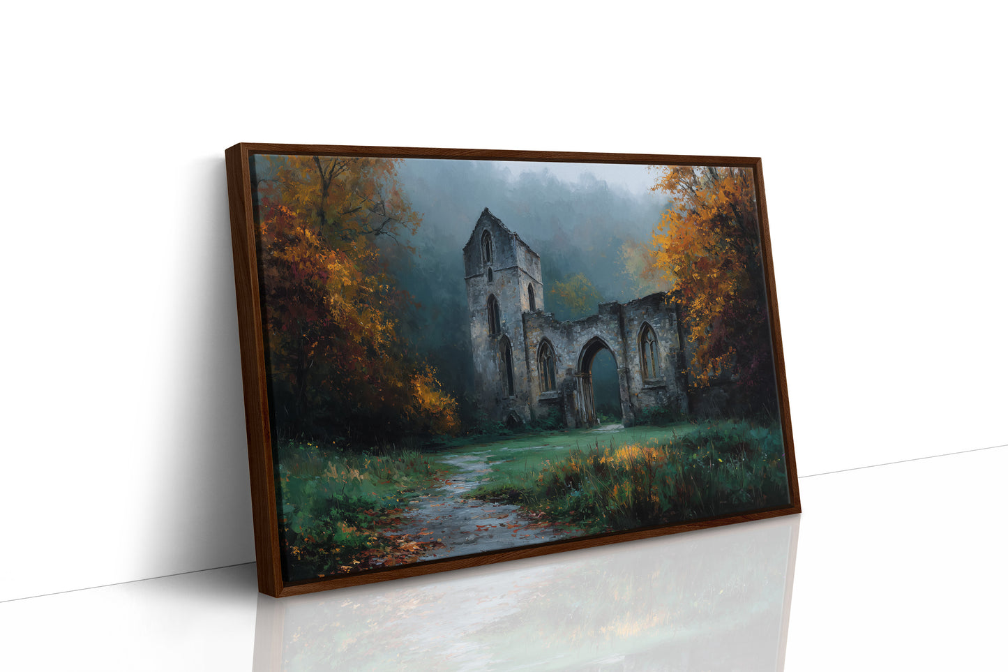Ruins in Autumn Fog