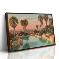Desert Oasis at Sunset