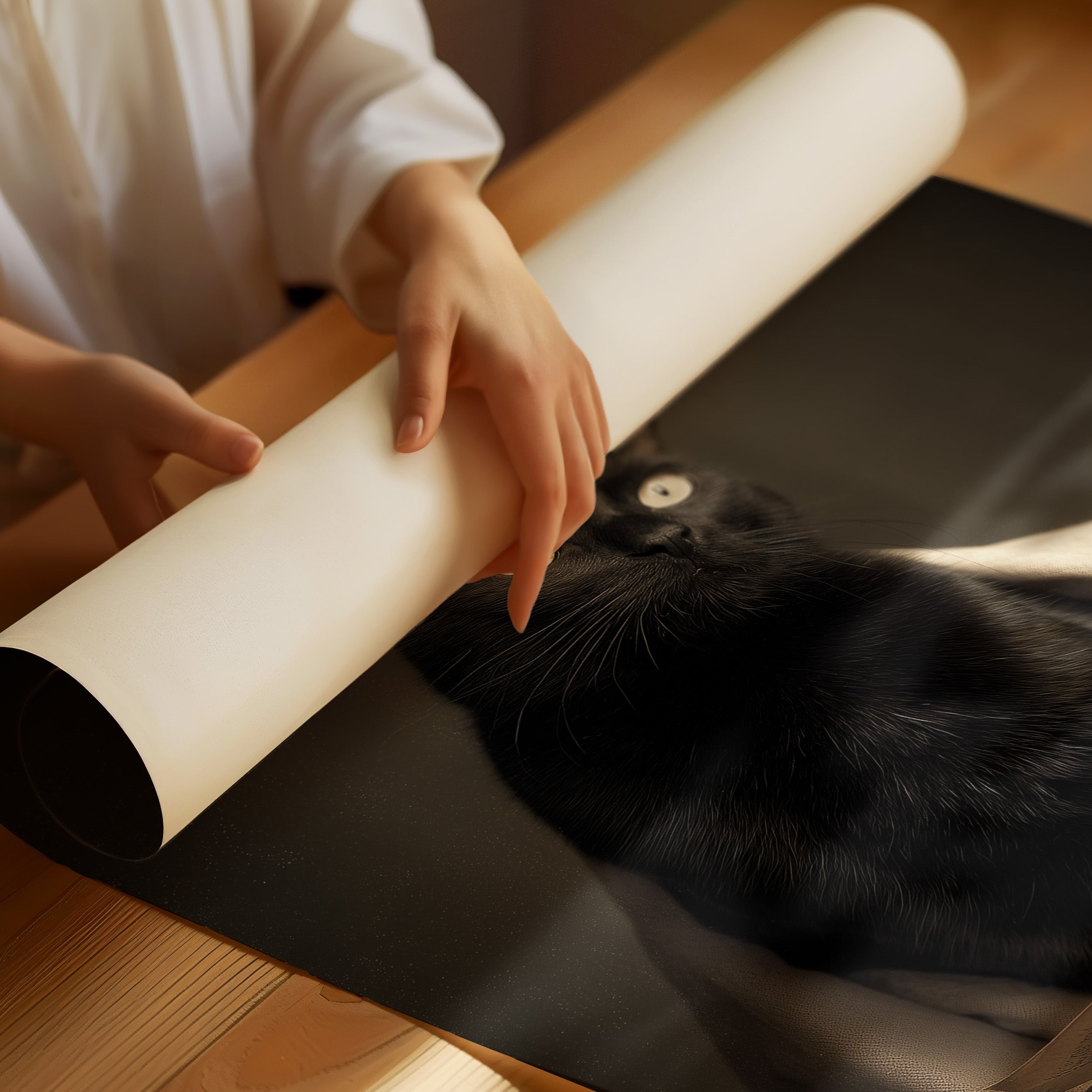 Midnight Scholar With Luminous Eyes