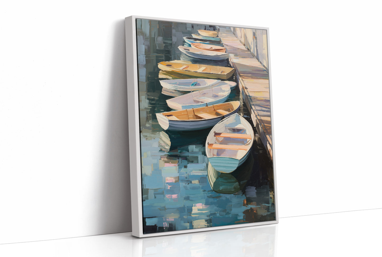 Harbor Boats Wait For Morning